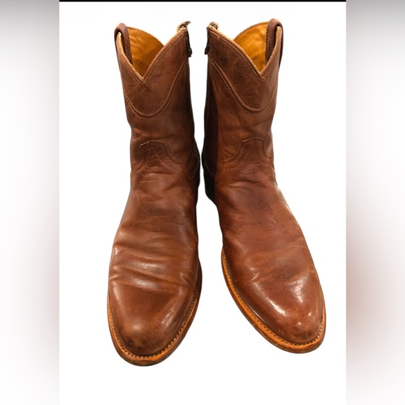 Tecovas Men's The Dean Scotch Brown Goat Leather Side-Zip Western Boots 11 EE - Picture 10 of 15